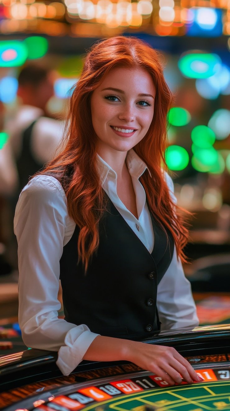 Real-time live-dealer gameplay Live-dealer table view with dealer and player interface